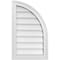 Ekena Millwork Quarter Round Top Right Surface Mount PVC Gable Vent w/ 2"W x 2"P Brickmould Sill Frame, 16"W x 26"H GVPQR16X2603SN - alternate 1